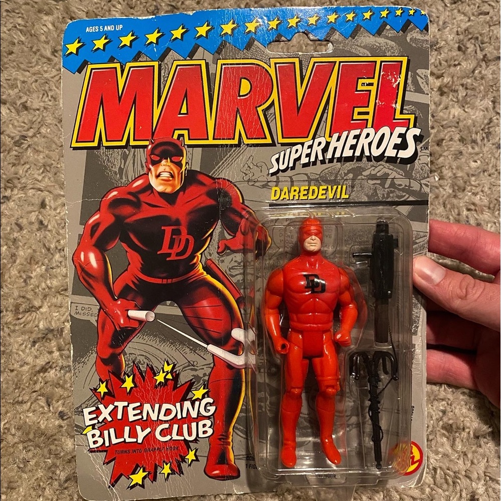Vintage Marvel Super Heroes Daredevil Action Figure Toy Biz 1990